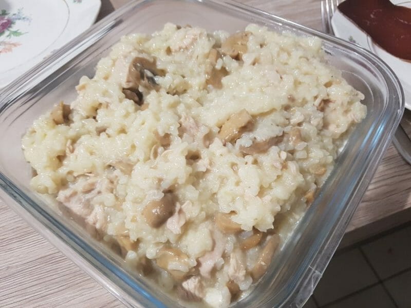Cliquez pour zoomer ! Risotto poulet et champignons Thermomix par C.zouzou
