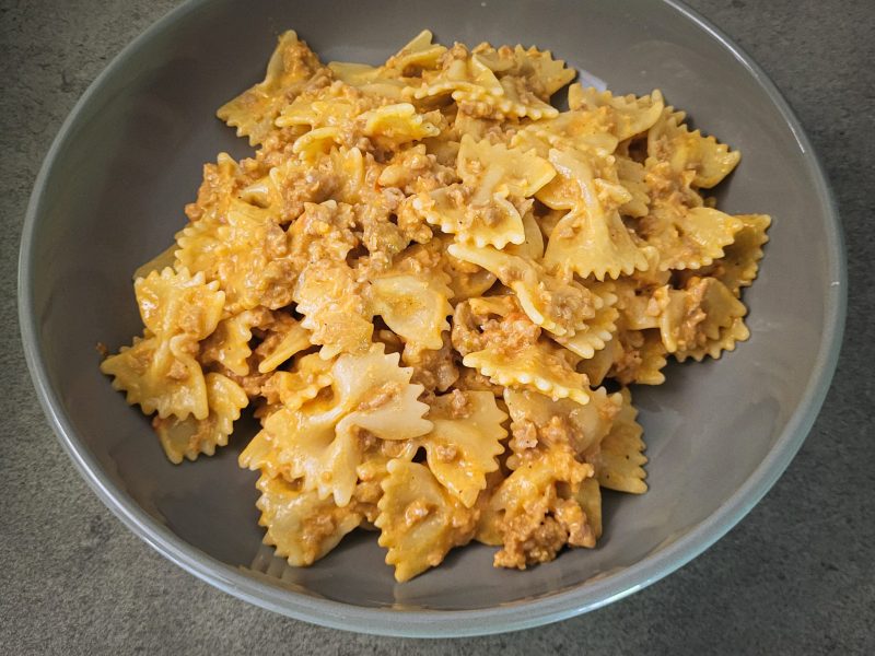 Cliquez pour zoomer ! Pâtes crémeuses à la saucisse Thermomix par jason83