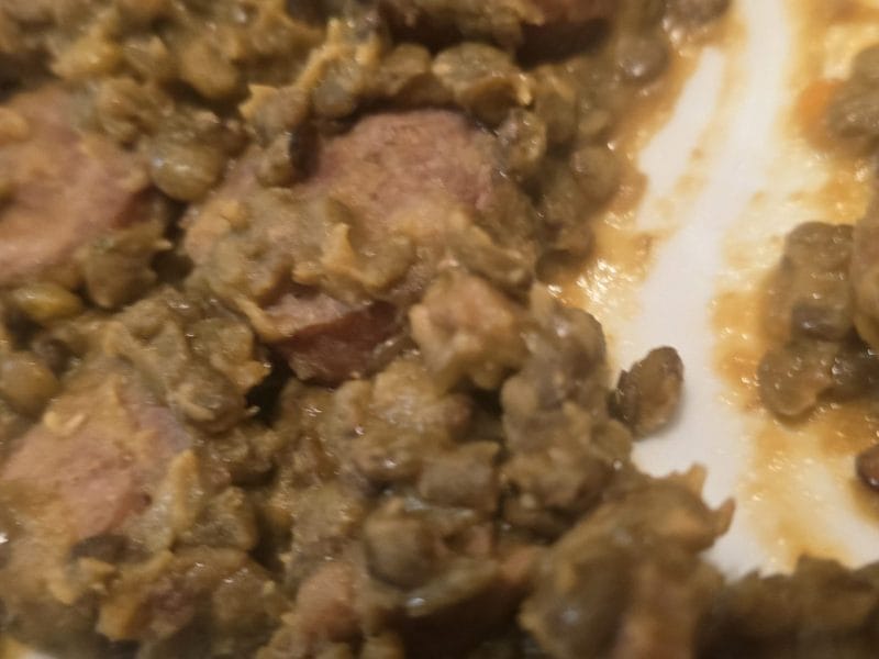 Cliquez pour zoomer ! Lentilles et ses saucisses Thermomix par Toxeen