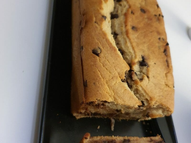 Cliquez pour zoomer ! Cake banane et pépites de chocolat Thermomix par Toxeen
