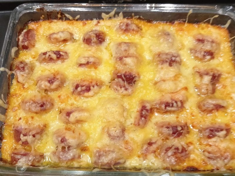 Cliquez pour zoomer ! Gratin de butternut à la saucisse de Montbéliard Thermomix par batibeuil