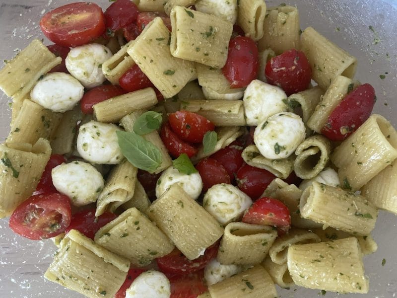 Cliquez pour zoomer ! Salade de pâtes caprese Thermomix par deutie