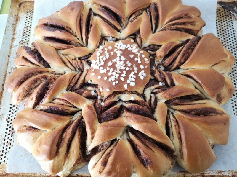 Cliquez pour zoomer ! Brioche étoilée au Nutella Thermomix par cookelo