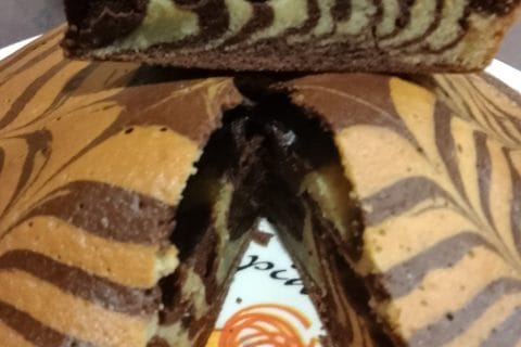 Cliquez pour zoomer ! Gâteau zébré Thermomix par lepetitpatissier