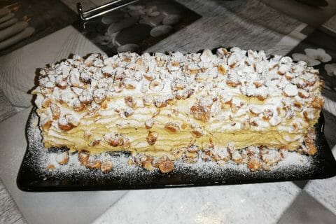 Cliquez pour zoomer ! Bûche pralinée aux éclats de noisettes caramélisés Thermomix par Pascalou