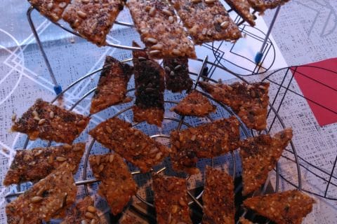 Cliquez pour zoomer ! Crackers salés à l’emmental et aux graines Thermomix par Pascalou