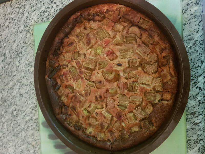 Cliquez pour zoomer ! Clafoutis à la rhubarbe Thermomix par Manu62