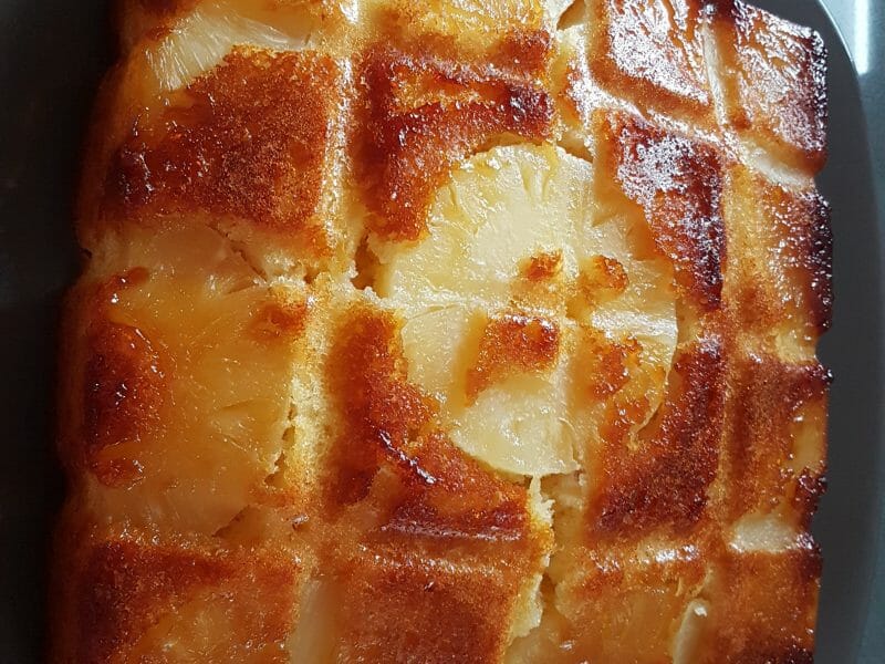Cliquez pour zoomer ! Gâteau renversé à l’ananas Thermomix par nounou25