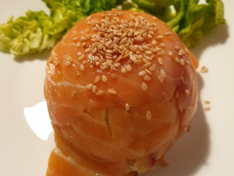 Cliquez pour zoomer ! Dôme de saumon cœur fondant Thermomix par adsp