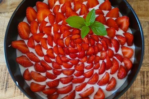 Cliquez pour zoomer ! Tarte aux fraises sans cuisson au Thermomix
