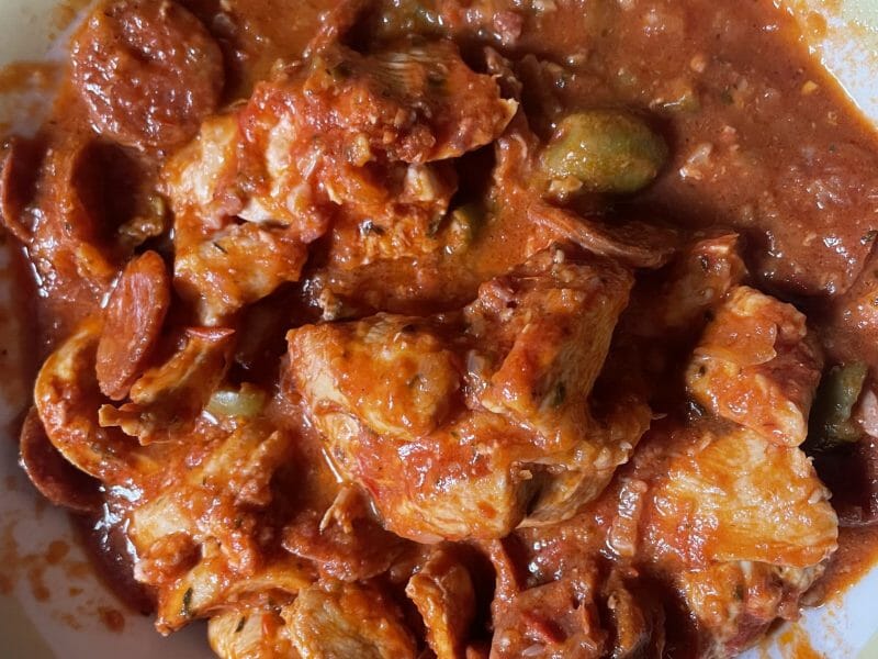 Cliquez pour zoomer ! Sauté de poulet au chorizo Thermomix par Genevieve