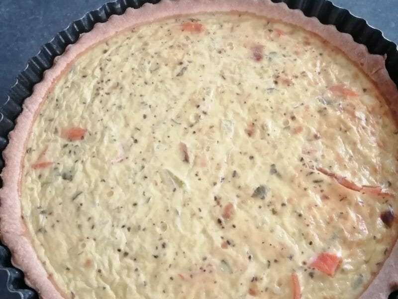 Cliquez pour zoomer ! Quiche saumon et courgettes Thermomix par Solene82