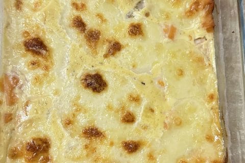 Cliquez pour zoomer ! Flan poireaux, saumon fumé et mozzarella Thermomix par stefstef64