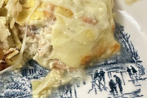 Cliquez pour zoomer ! Flan poireaux, saumon fumé et mozzarella Thermomix par stefstef64