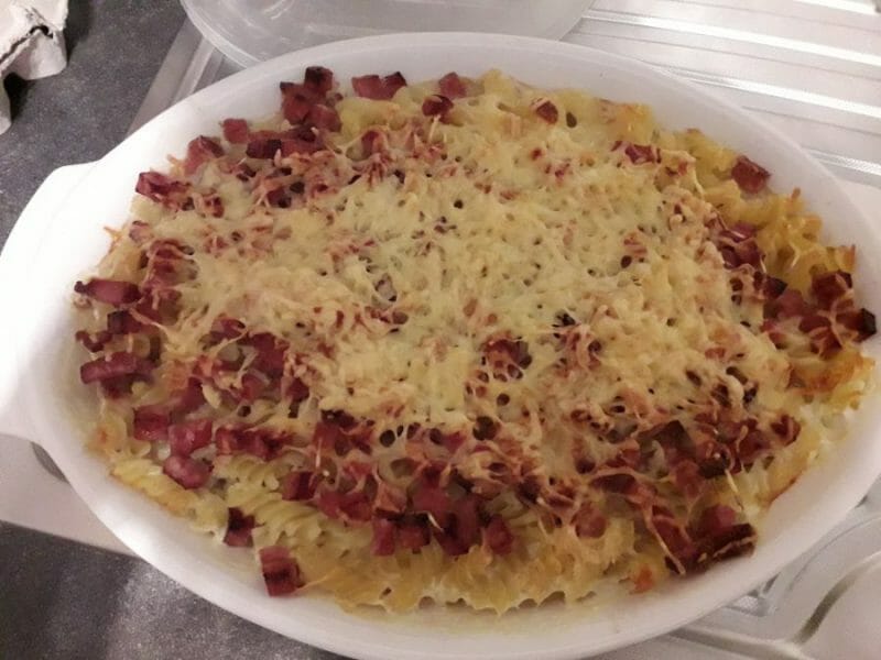 Cliquez pour zoomer ! Gratin de fusilli au jambon Thermomix par Aurelie.C