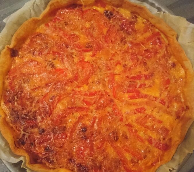 Cliquez pour zoomer ! Quiche poivrons et chorizo Thermomix par Eolynde