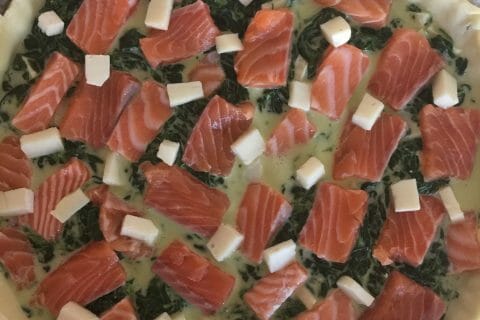Cliquez pour zoomer ! Tarte épinards, saumon et chèvre Thermomix par Eolynde