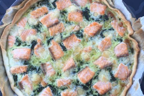 Cliquez pour zoomer ! Tarte épinards, saumon et chèvre Thermomix par Eolynde