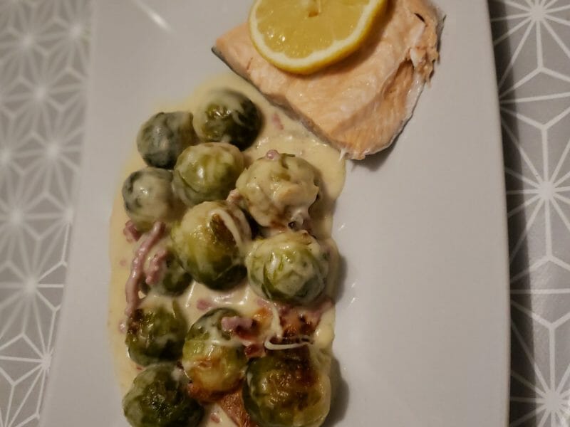 Cliquez pour zoomer ! Gratin de choux de Bruxelles au comté Thermomix par SophieL