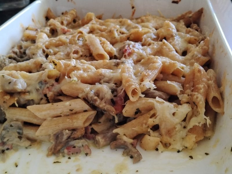 Cliquez pour zoomer ! Gratin de pennes aux champignons Thermomix par yvanchristine