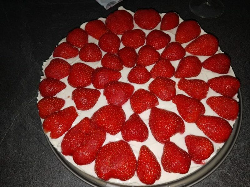 Cliquez pour zoomer ! Tarte aux fraises sans cuisson Thermomix par amandemick