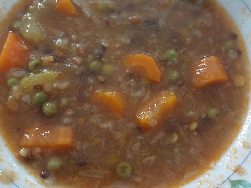 Cliquez pour zoomer ! Soupe de légumes aux lentilles et au riz Thermomix par juju12