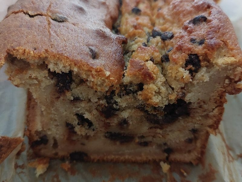 Cliquez pour zoomer ! Cake banane et pépites de chocolat Thermomix par juju12