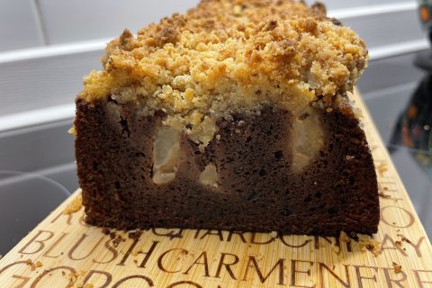 Cliquez pour zoomer ! Crumb cake poires et chocolat Thermomix par Ankou92
