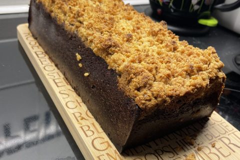 Cliquez pour zoomer ! Crumb cake poires et chocolat Thermomix par Ankou92