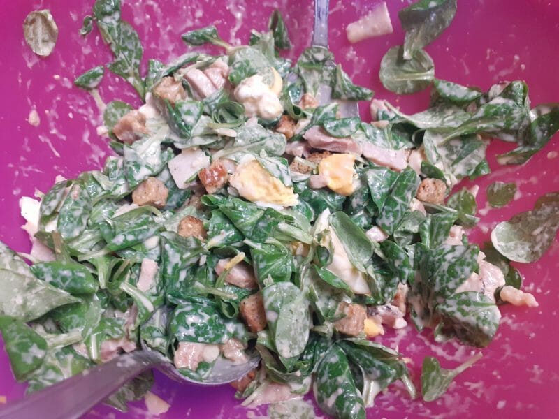 Cliquez pour zoomer ! Salade César Thermomix par GuilLulu