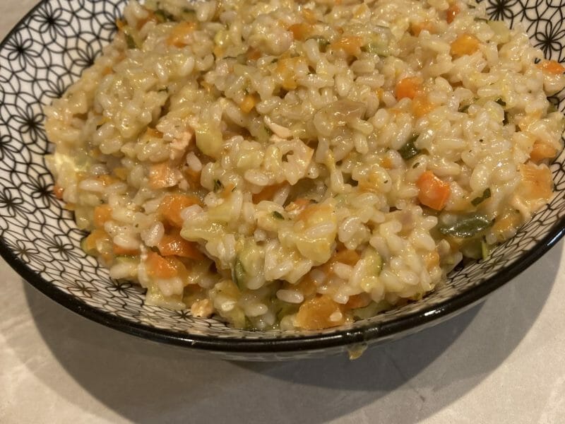 Cliquez pour zoomer ! Risotto carottes et saumon fumé Thermomix par coco@31