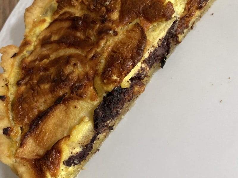 Cliquez pour zoomer ! Tarte au boudin noir et aux pommes Thermomix par coco@31