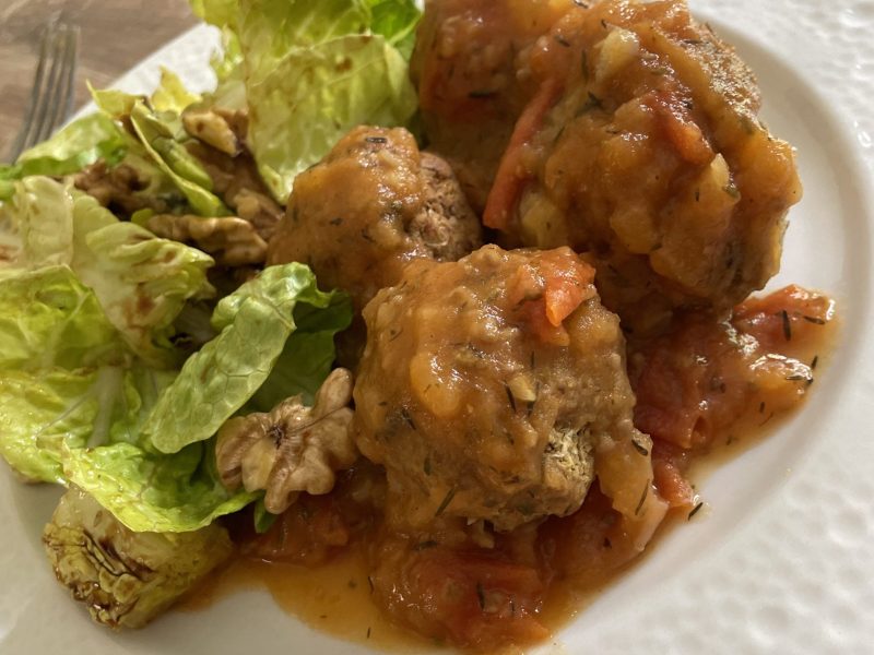 Cliquez pour zoomer ! Boulettes d’aubergines aux pois chiches Thermomix par coco@31
