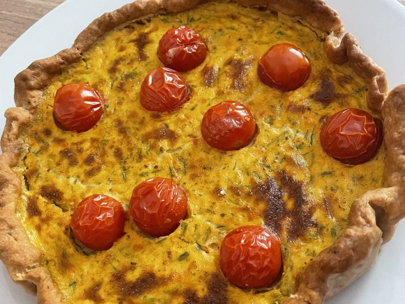 Cliquez pour zoomer ! Tarte aux tomates cerises et parmesan Thermomix par coco@31