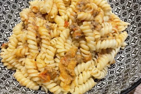 Cliquez pour zoomer ! Pâtes crémeuses à la saucisse Thermomix par coco@31