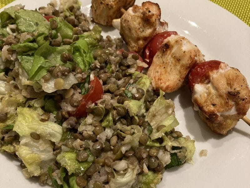 Cliquez pour zoomer ! Salade de lentilles à la grecque Thermomix par coco@31