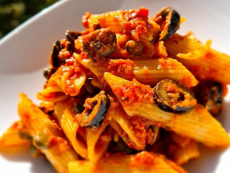 Cliquez pour zoomer ! Penne alla puttanesca Thermomix par Soumiya