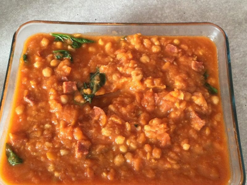 Cliquez pour zoomer ! Ragoût de pois chiches au chorizo et épinards Thermomix par Muffin
