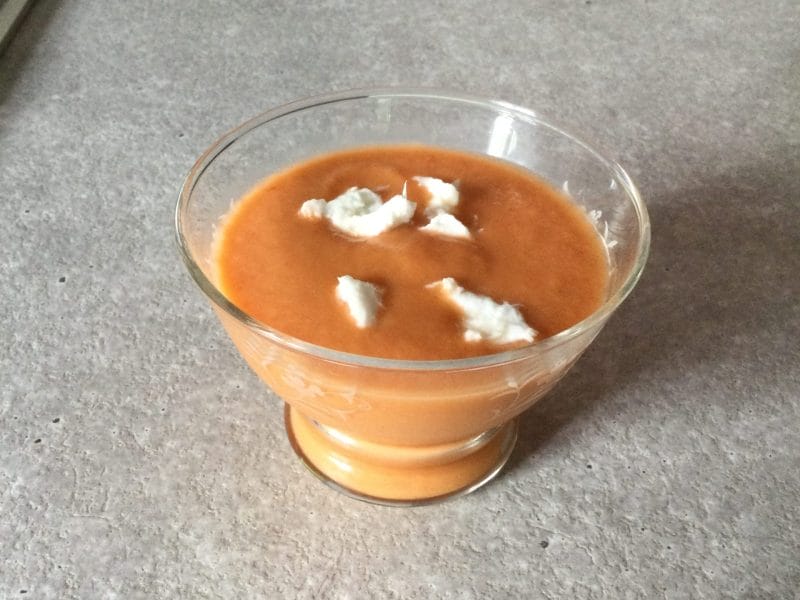 Cliquez pour zoomer ! Gaspacho pomme, tomate et concombre Thermomix par Muffin