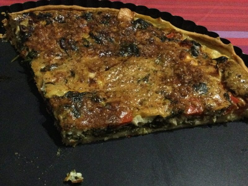 Cliquez pour zoomer ! Quiche aux épinards et au poivron rouge Thermomix par Muffin