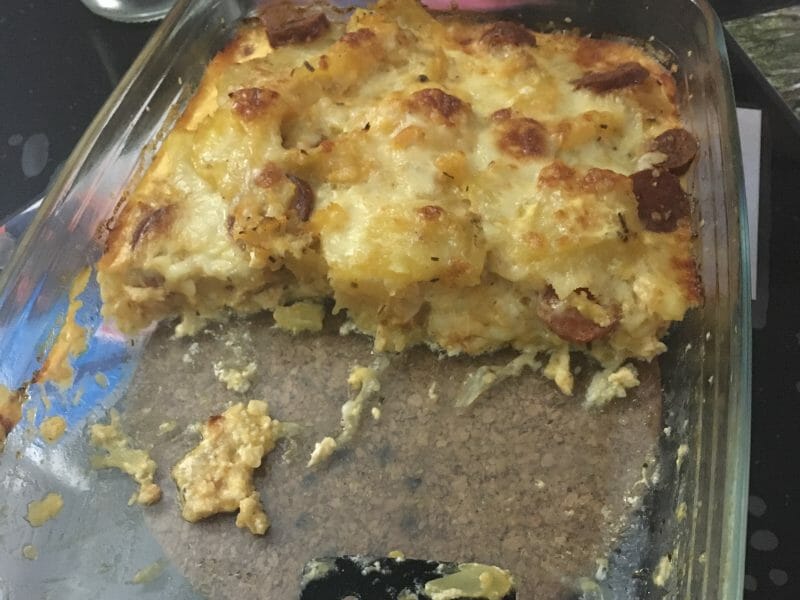 Cliquez pour zoomer ! Gratin de pommes de terre au chorizo Thermomix par Mallory30