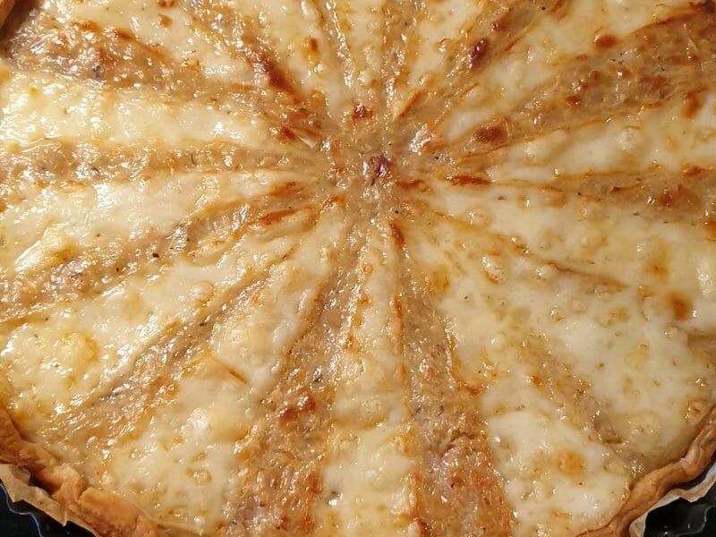 Cliquez pour zoomer ! Tarte aux échalotes et au chèvre Thermomix par Elhor