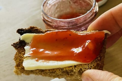 Cliquez pour zoomer ! Confiture fraise rhubarbe Thermomix par P.Ohrel