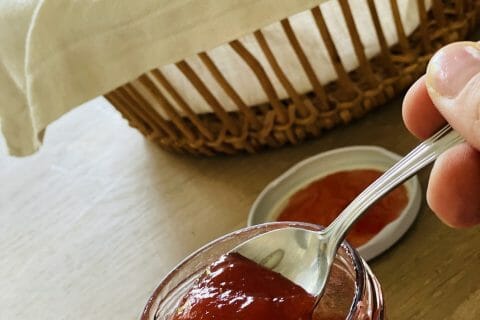 Cliquez pour zoomer ! Confiture fraise rhubarbe Thermomix par P.Ohrel
