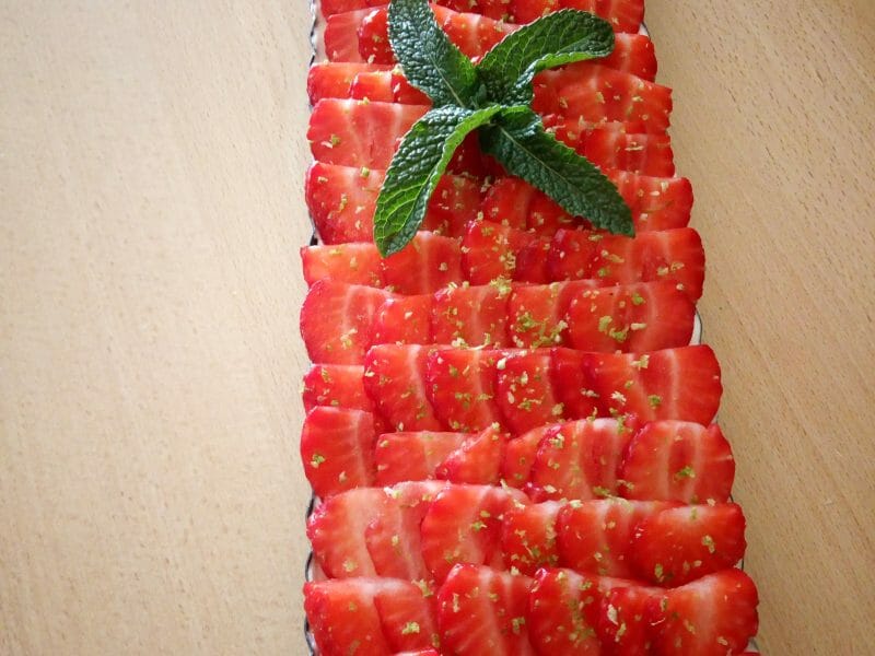 Cliquez pour zoomer ! Tarte aux fraises sans cuisson Thermomix par Stephpascal