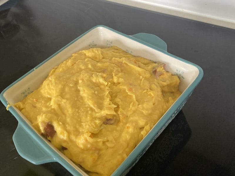 Cliquez pour zoomer ! Gratin de butternut à la saucisse de Montbéliard Thermomix par Nicocoline