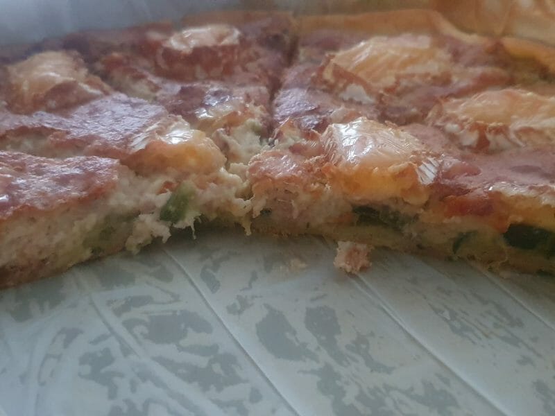 Cliquez pour zoomer ! Tarte courgette, jambon & chèvre Thermomix par Angelique_14