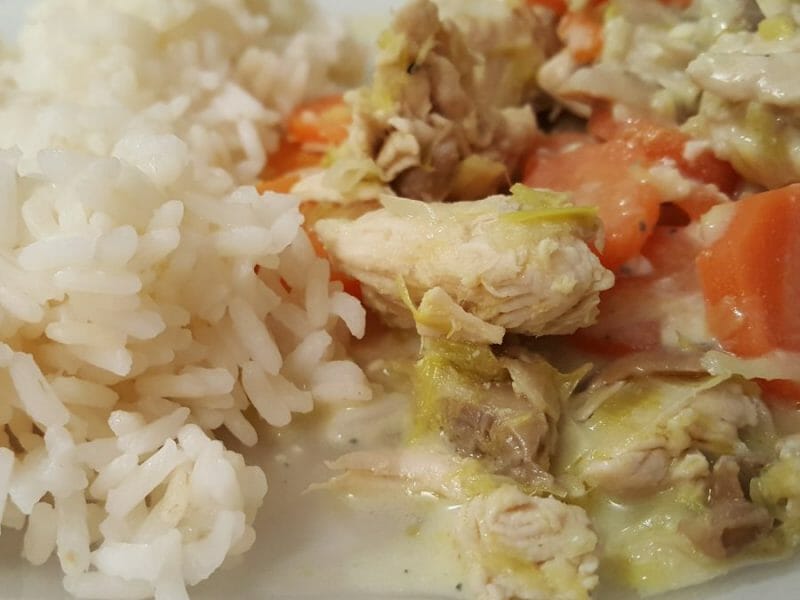 Cliquez pour zoomer ! Blanquette de dinde au bleu d’auvergne Thermomix par GwenChoux