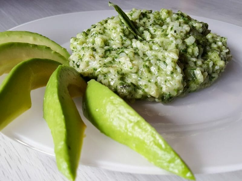 Cliquez pour zoomer ! Risotto au pesto d’épinards et basilic Thermomix par GwenChoux