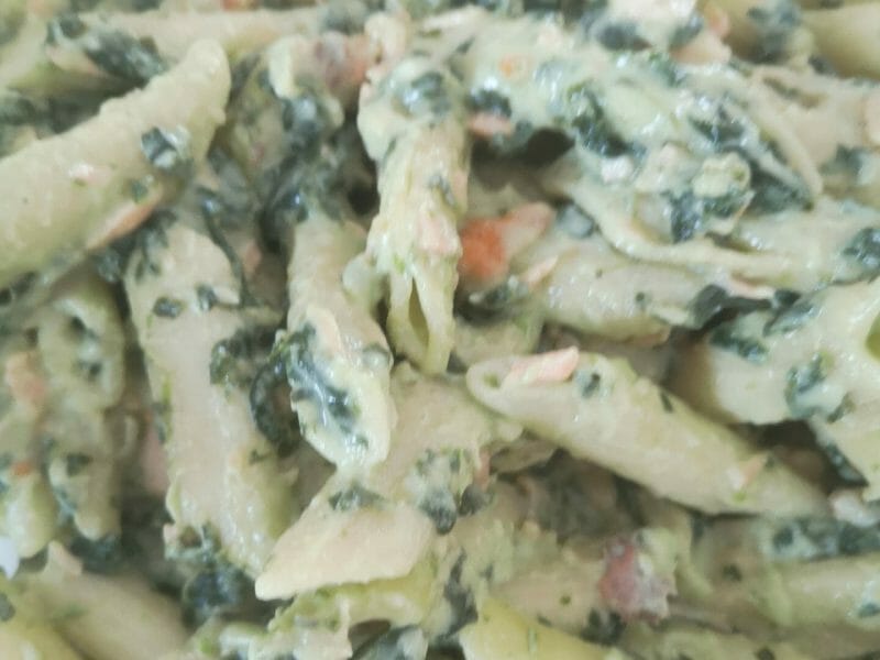 Cliquez pour zoomer ! One pot pasta – épinards et saumon fumé Thermomix par Ncelard